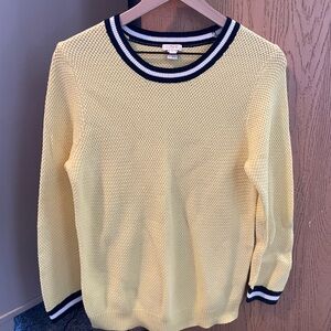 J. Crew Vibrant Yellow Knit with Black and White Accents